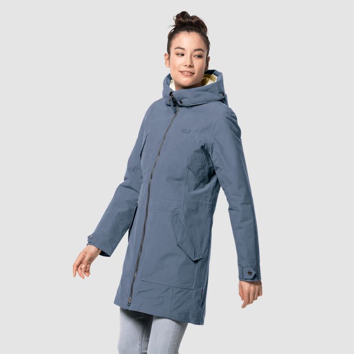 Parka Jack Wolfskin Rocky Point Mujer Azules Mexico-8951476